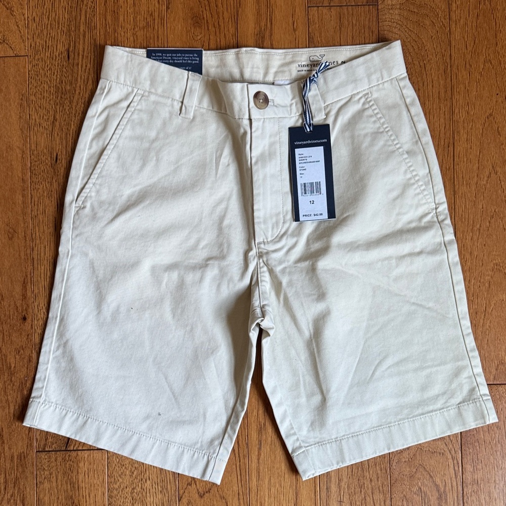 Vineyard Vines  Boys Stretch Breaker Short  size 12 color stone